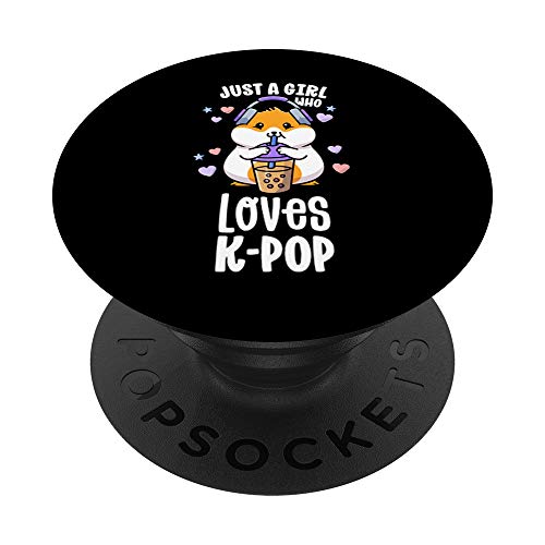 K Pop Gifts For Teens Girl Kawaii KPop Hamster Bubble Tea PopSockets PopGrip: Swappable Grip for Phones & Tablets