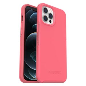 otterbox symmetry+ case for iphone 12 pro max with magsafe, shockproof, drop proof, protective thin, 3x tested to military standard, pink