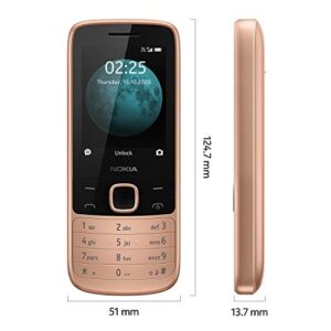 Nokia 225 4G Dual-SIM 64MB Factory Unlocked 4G Cellphone (Sand) - International Version