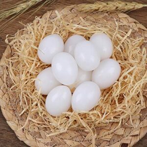 Pigeon False Eggs Fake Eggs 10pc Filled Plastic Simulation for Hatch Breeding Supplies Dropship Plastic Pigeon Egg Solid Pigeon Fake Egg Pigeon Hatching Supplies