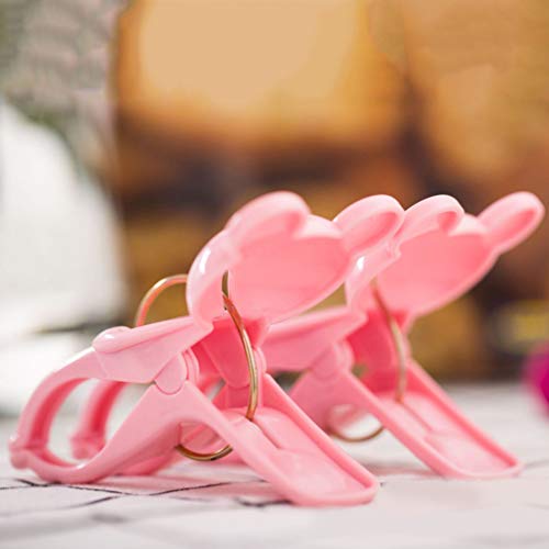 Cabilock Beach Chair Clips 4pcs Quilt Clothes Clips Windproof Blanket Clamp Towel Clips Pig Shaped Style Large Size Clothing Peg Clamp Heavy Duty Beach Towel Clips Utility Clothespins Towel Pegs