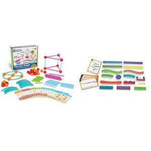 Learning Resources Dive Into Shapes! A Sea & Build Geometry Set, 129 Piece, Ages 6+ & Resources Tumble Trax Magnetic Marble Run, STEM Toy, 28 Piece Set, Ages 5+,Multi-Color,5"