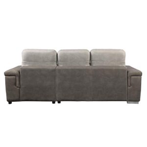 Lexicon Otis Living Room Sectional Sofa Sleeper with Storage, Two-Tone