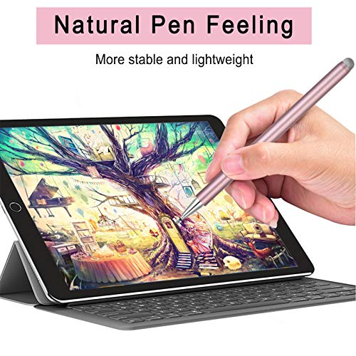 Stylus Pens for iPad, Touch Screens Stylus Pencils High Sensitivity Disc & Fiber Tip Universal Stylus with Magnetic Cap Compatible with iPad, iPhone, Android, Microsoft Tablets