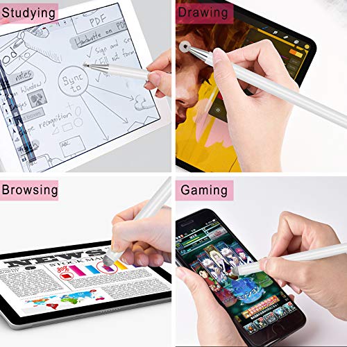 Stylus Pens for iPad, Touch Screens Stylus Pencils High Sensitivity Disc & Fiber Tip Universal Stylus with Magnetic Cap Compatible with iPad, iPhone, Android, Microsoft Tablets