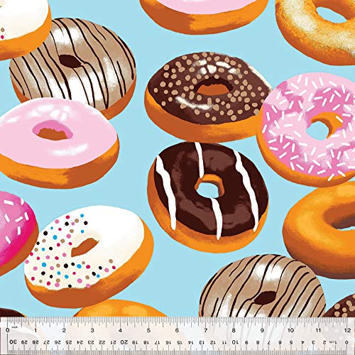 Dozen Donuts Anti-Pill No-Sew Throw Fleece Fabric Kit (50x60)