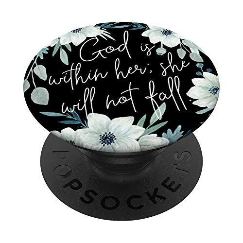 God Is Within Her - Christian Scripture Bible Verse Psalm PopSockets PopGrip: Swappable Grip for Phones & Tablets