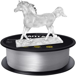 giantarm transparent clear pla 3d printer filament 1kg(2.2lbs) spool,1.75mm dimensional accuracy +/- 0.02mm, vacuum packaging, fit for most 3d printer in market