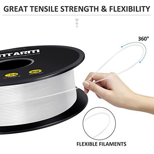 GIANTARM Transparent Clear PLA 3D Printer Filament 1kg(2.2lbs) Spool,1.75mm Dimensional Accuracy +/- 0.02mm, Vacuum Packaging, Fit for Most 3D Printer in Market