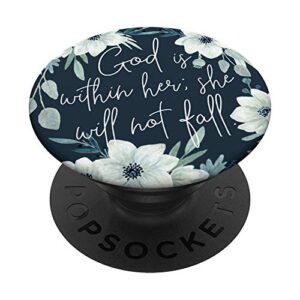god is within her - christian scripture bible verse psalm popsockets popgrip: swappable grip for phones & tablets