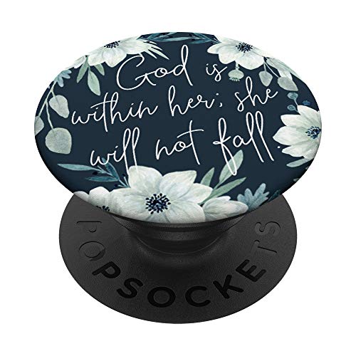 God Is Within Her - Christian Scripture Bible Verse Psalm PopSockets PopGrip: Swappable Grip for Phones & Tablets