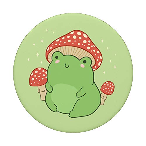 Cute Frog Mushroom Hat - Cottagecore Aesthetic PopSockets Swappable PopGrip