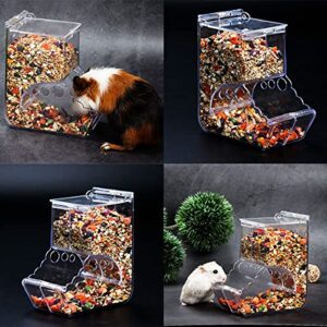 Hamsters Feeder Small Animals Automatic Dispenser Gravity Auto Dispensers Pet Pellets Food Storage Bowl - Dwarf Hamster Gerbils Mice Hedgehog Guinea Pig and Other Small Animal Ideal Feeding Station