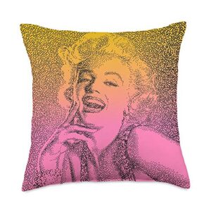 monroe magic gift shop marilyn beautiful dot design throw pillow, 18x18, multicolor