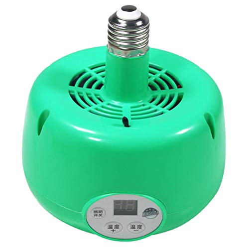 DOITOOL Pets Heat Lamp Adjustable Temperature Chicken Coop Heater Fan Pet Brooder Lamps for Lizard Turtle Aquarium Snake Green