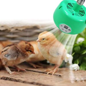 DOITOOL Pets Heat Lamp Adjustable Temperature Chicken Coop Heater Fan Pet Brooder Lamps for Lizard Turtle Aquarium Snake Green