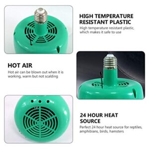 DOITOOL Pets Heat Lamp Adjustable Temperature Chicken Coop Heater Fan Pet Brooder Lamps for Lizard Turtle Aquarium Snake Green