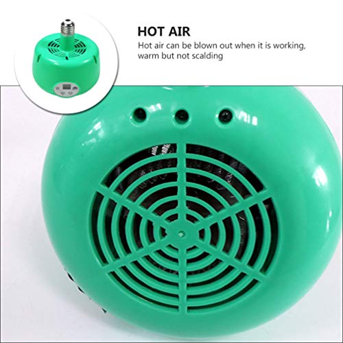 DOITOOL Pets Heat Lamp Adjustable Temperature Chicken Coop Heater Fan Pet Brooder Lamps for Lizard Turtle Aquarium Snake Green