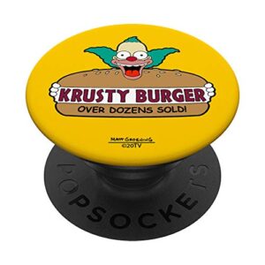 the simpsons krusty the clown burger popsockets swappable popgrip
