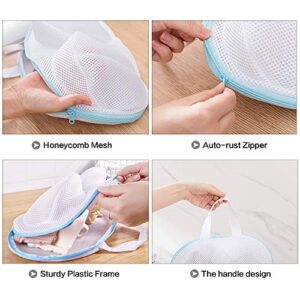 3 Pack Honeycomb Mesh Laundry Bags for Delicates - Premium Durable Lingerie Bag for Travel Storage Organization