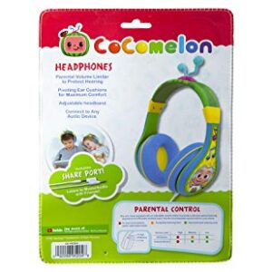 eKids Cocomelon Wired Headphones for School, Home or Travel, Includes Share Port