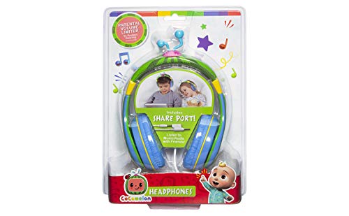 eKids Cocomelon Wired Headphones for School, Home or Travel, Includes Share Port