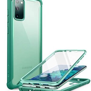 i-Blason Ares Series Designed for Samsung Galaxy S20 FE 5G Case (2020 Release), Dual Layer Rugged Clear Bumper Case with Built-in Screen Protector (MintGreen)