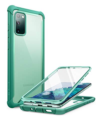 i-Blason Ares Series Designed for Samsung Galaxy S20 FE 5G Case (2020 Release), Dual Layer Rugged Clear Bumper Case with Built-in Screen Protector (MintGreen)