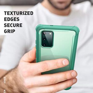 i-Blason Ares Series Designed for Samsung Galaxy S20 FE 5G Case (2020 Release), Dual Layer Rugged Clear Bumper Case with Built-in Screen Protector (MintGreen)