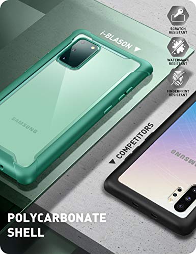 i-Blason Ares Series Designed for Samsung Galaxy S20 FE 5G Case (2020 Release), Dual Layer Rugged Clear Bumper Case with Built-in Screen Protector (MintGreen)