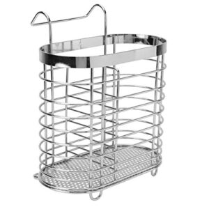 cabilock stainless steel utensil drying rack basket holder with hook no drilling chopsticks holder spoon fork drainer fork basket flatware hanging rack