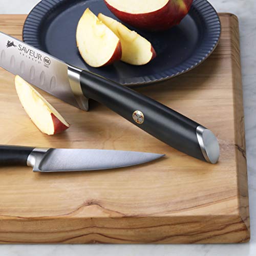 SAVEUR SELECTS 1026276 German Steel Forged 2-Piece Santoku and Paring Knife Set