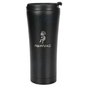 aquapelli vacuum insulated travel coffee mug, 16 ounces, midnight black