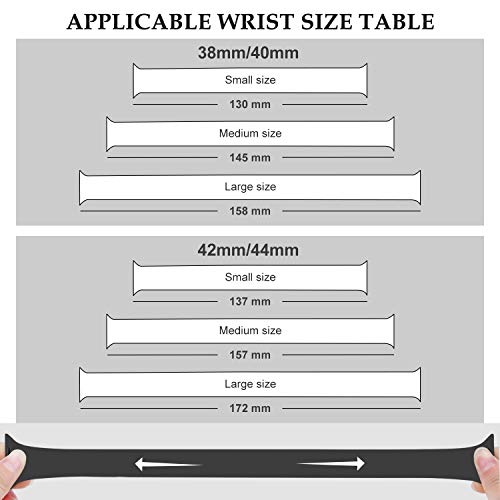 Unnite Stretchy Solo Loop Bands Compatible for Apple Watch Band 38mm 40mm 41mm 42mm 44mm 45mm, Silicone Sports Band Elastic Replacement Wristband for iWatch Series SE/8/7/6/5/4/3/2/1 Women Men