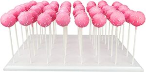 nangopop cake pop stand display - 48 count wood lollipop holder, candy or sucker stand for wedding, baby shower, birthday party - fit 5/32" (4mm) lollipop sticks