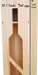 3 Pack Wine Box - Single Wine Bottle Wood Storage Gift Box with Handle for Birthday Party, Housewarming, Wedding, Anniversary, Celebrations, Parties, New Year, Holidays, Occassions