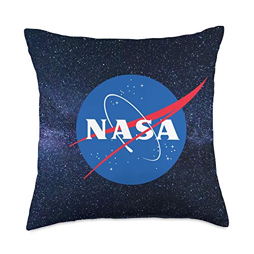 Licensed NASA Merchandise NASA Logo Throw Pillow, 18x18, Multicolor