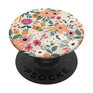 beautiful colorful floral flowers design popsockets popgrip: swappable grip for phones & tablets