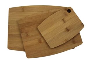 mrkt finds 3pk bamboo cutting board, kitchen chopping board, heavy duty serving tray, ak426