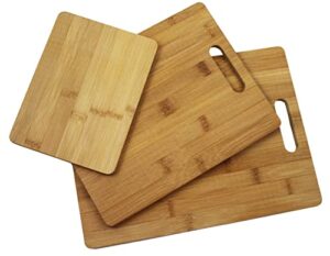 mrkt finds 3pk bamboo wood cutting board, kitchen chopping board, heavy duty serving tray, ak427