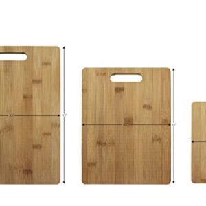 MRKT FINDS 3PK Bamboo Wood Cutting Board, Kitchen Chopping Board, Heavy Duty Serving Tray, AK427