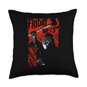 friday the 13th jason lives throw pillow, 18x18, multicolor