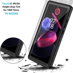 ANTSHARE for Samsung Galaxy Note 20 Ultra Case Waterproof,Built in Screen Protector Full-Body Protection Heavy Duty Shock-Proof Cover Waterproof Case for Galaxy Note 20 Ultra 6.9 inch 5G Black/Clear