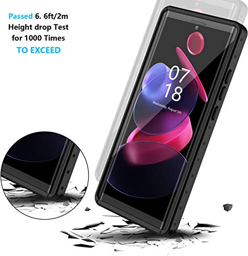 ANTSHARE for Samsung Galaxy Note 20 Ultra Case Waterproof,Built in Screen Protector Full-Body Protection Heavy Duty Shock-Proof Cover Waterproof Case for Galaxy Note 20 Ultra 6.9 inch 5G Black/Clear