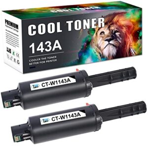 Cool Toner Compatible Toner Reload Kit Replacement for HP 143A W1143A 143AD W1143AD for HP Neverstop Laser MFP 1202w 1001nw MFP 1202nw 1201 Toner Printer (Black, 2-Pack)