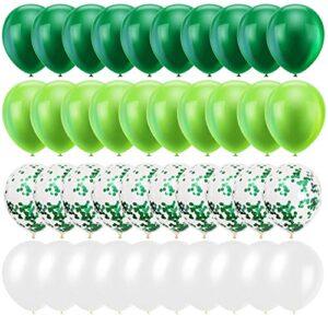 80 pcs st. patrick's day party decoration balloons confetti balloons set - shamrock balloons clover decor balloons for saint patty's day irish party decorations supplies