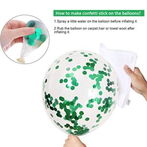 80 PCS St. Patrick's Day Party Decoration Balloons Confetti Balloons Set - Shamrock Balloons Clover Decor Balloons for Saint Patty's Day Irish Party Decorations Supplies