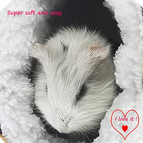 LEFTSTARER Guinea Pig Accessories Sugar Glider Cage Accessories Hamster Rat Toys Ferret Hammock Hanging Tunnel for Small Animals （Heart-Brown）