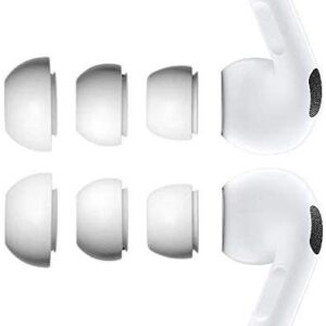 JNSA Replacement Ear Tips for Air Pods Pro,Air Pods Pro Earbuds Covers AirPod Pro Earbuds Tips Ear Caps, Silicone Eartips S/M/L 3 Size 3 Pairs, White