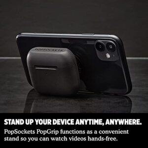 PopSockets PopGrip AirPods Pro Holder + PopChain 2: Swappable Grip and AirPods Holder for Phones and Tablets - Black